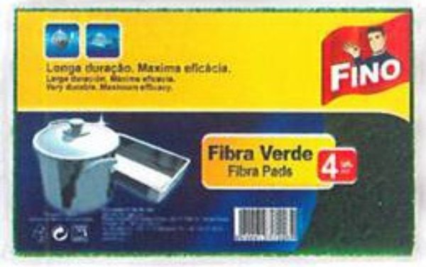 Imagem de Esfregão Fino Fibra Verde 4 Unidades