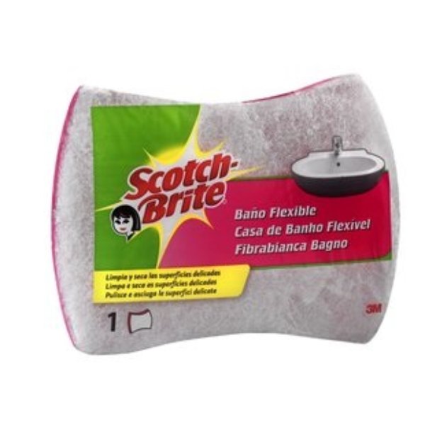 Imagem de Esfregão Scotch Brite Branco Casa De Banho