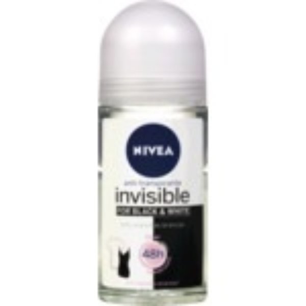 Imagem de Desodorizante Nivea Roll-On Invisible Black White 50Ml