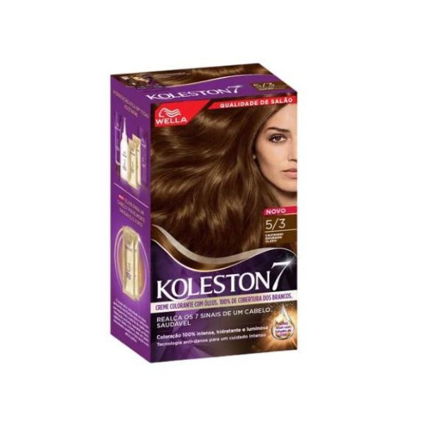 Imagem de Coloração Koleston Wella 53 Castanho Dourado