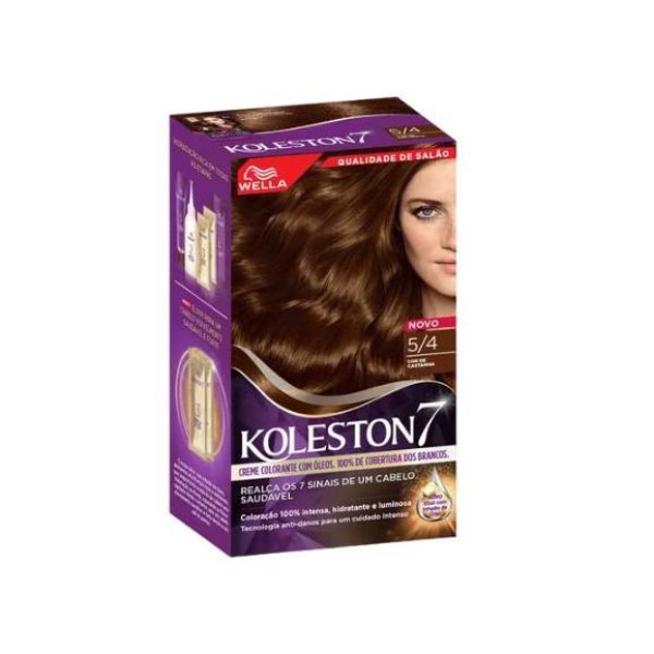 Imagem de Coloração Koleston Wella 54 Cor Castanha Dourado