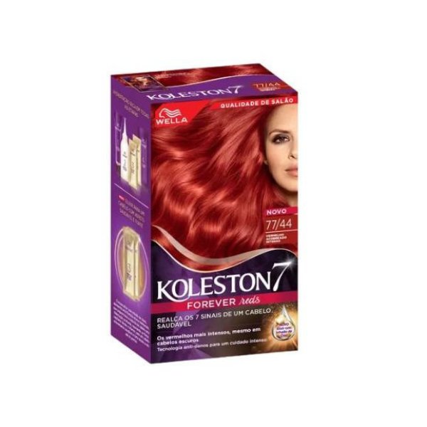 Imagem de Coloração Koleston Wella 7744 Vermelho Acobreado